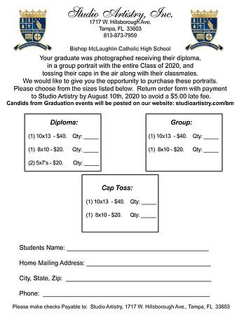 BM Grad Order Form 2020